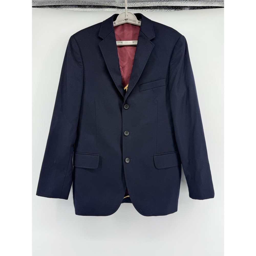 J. Crew Legacy Sportcoat 3 Button Navy Blue Wool Mens US Size 38R